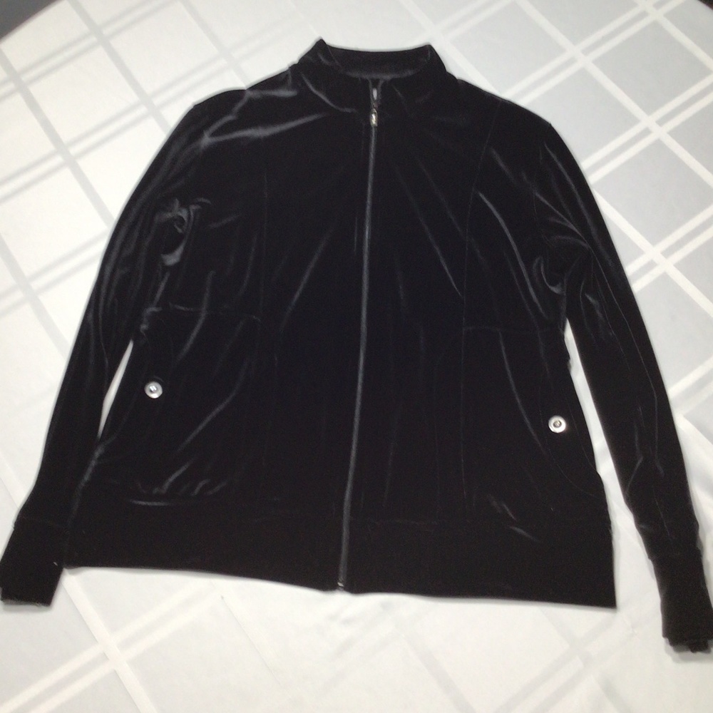 Chico’s velvet zippered jacket
